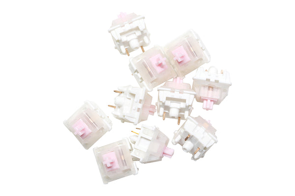 TECSEE Strawberry Ice Linear Switch 5pin RGB SMD 63.5g mx switch for mechanical keyboard 60m Nylon UPE Long 2 Stages Spring