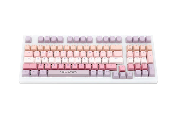 Taihao Love in Paris pbt double shot keycaps for diy gaming mechanical keyboard Backlit Caps oem profile light through ISO UK