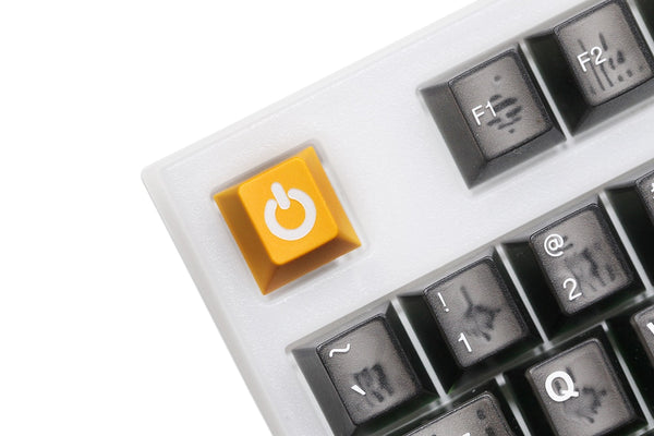 Novelty PC Shut Down Shutdown Power Off profile dip dye Laser pbt keycap for keyboard ESC r1 1x Red Black Yellow