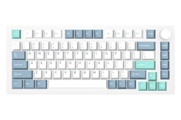 NextTime X75 75% Gasket Mechanical Keyboard GJ keycaps kit PCB Hot Swap Switch RGB Dimlight blue samurai marsgreen