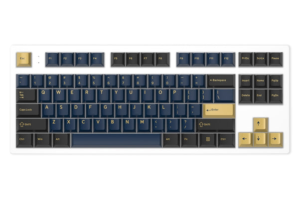Flesports MK870 Mechanical Keyboard GJ KEYCAPS Kit Full RGB Hot Swap Backlit LED NKRO Transparent Black Case Programmable USB C Sakura JP DMG Keycap