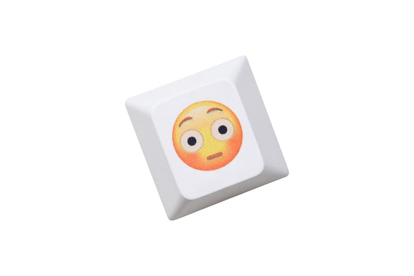 Cute Face Mood Meme Expression Keycap Dye Subbed keycaps for mx stem mechanical keyboards Yellow funny snicker Tongue Cry