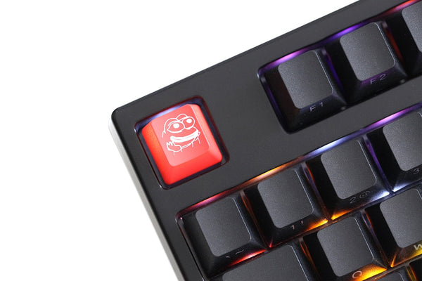 Novelty Shine Through Keycaps ABS Etched back lit black red r1 ESC Sad Frog THX meme Internet Trends