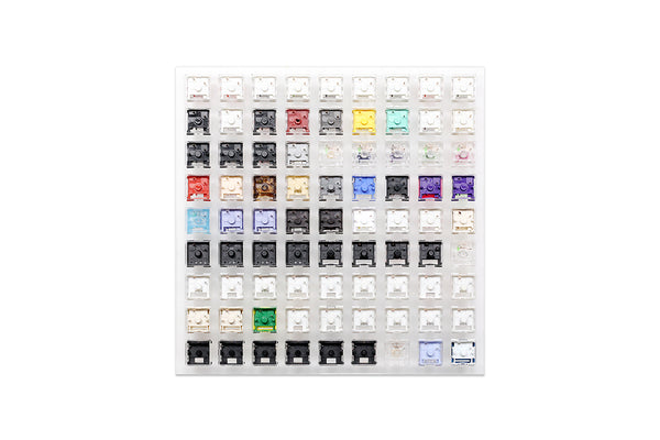 Kailh 81 switch switches tester with acrylic base blank keycaps for mechanical keyboard Box Cream Arctic Fox Silver Jellyfish