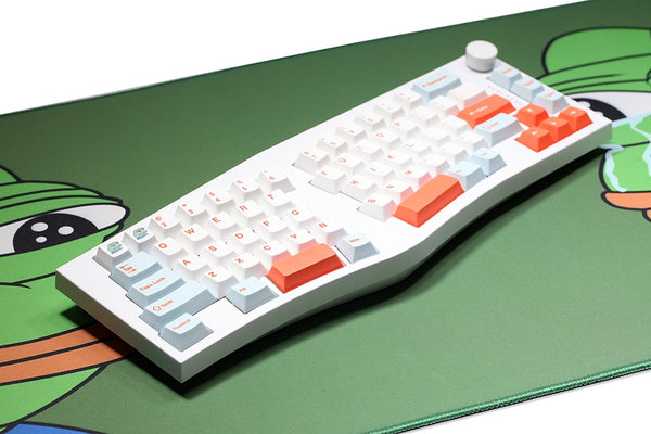 KPREPUBLIC Sad Frog Mechanical keyboard Mousepad Deskmat 900 400 5mm Stitched Edges /Rubber High quality soft touch Rubber Green