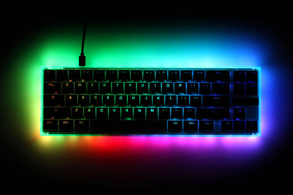 Taihao PBT double shot keycaps for diy gaming mechanical keyboard Backlit Caps oem profile light through black