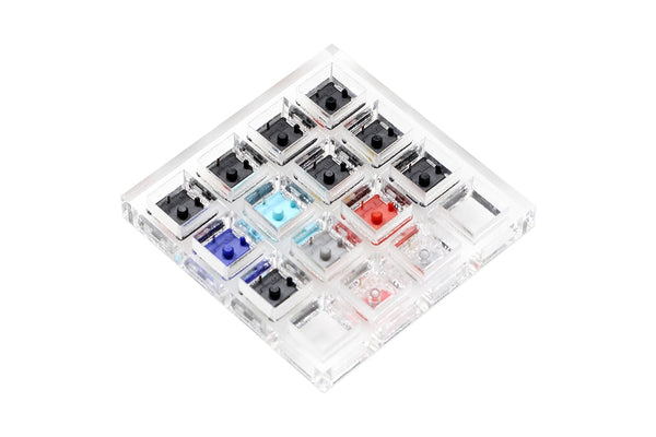 Kailh choc Switch Tester Acrylic base 14 low profile switch RGB for Mechanical Keyboard Pink Jade Navy Crystal Red Pro Silver Orange