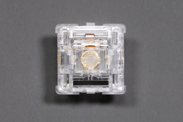 TECSEE Ice Candy Transparent Linear Switch 5pin RGB SMD 63.5g force mx for mechanical keyboard Gold Sping PC Housing Clear