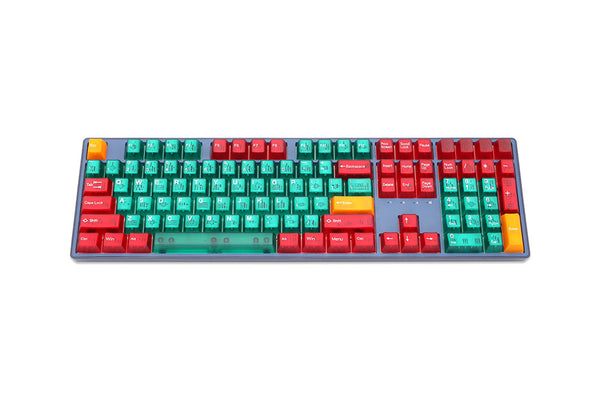 Taihao Cubic Abs Translucent Doubleshot keycaps for gaming mechanical keyboard Red Green Orange red 1.75 shift stepped capslock