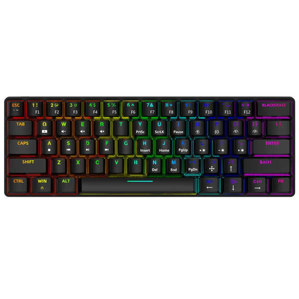 Smart Duck XS61 PRO 60% mechanical keyboard rgb switch led software type c hot swappable macro program blue red brown black