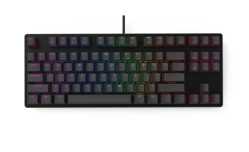 TKL Mechanical Gaming Keyboard PBT Keycaps RGB Illuminated Type-C