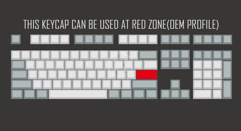 Novelty Shine Through Keycaps ABS red custom mechanical keyboard enter ...