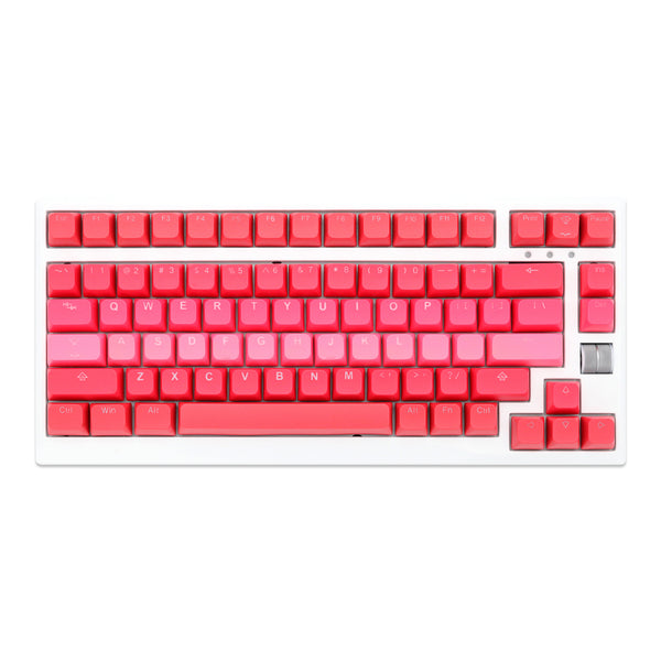 Taihao BOBO Profile Rosy Cloud PBT Doubleshot keycaps for diy gaming mechanical keyboard oem profile Red 1.75u shift Only of 87