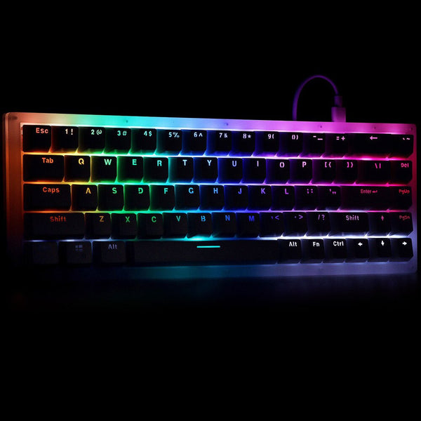 Zeeyoo 65% 68 key Custom Mechanical Keyboard Kit PCB CASE hot swappable switch Socket support lighting effects with Acrylic Case