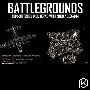 Mechanical keyboard map pubg Player Unknown's Battlegrounds Mousepad 900 400 4 mm non Stitched Edges Soft/Rubber High quality - KPrepublic