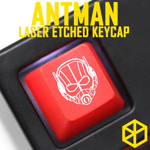 Novelty Shine Through Keycaps ABS Etched black red esc antman