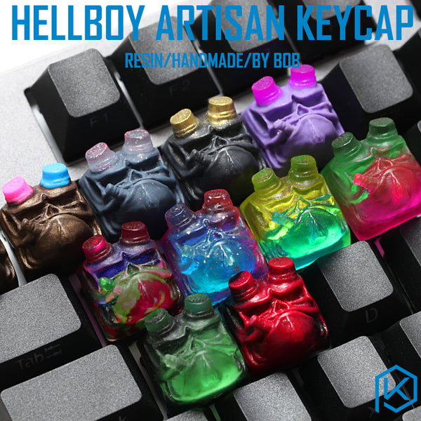 [CLOSED] [GB] BoB Hellboy Resin Artisan Keycaps Novelty kecaps for custom mechanical keyboards oem cherry profile Free shipping - KPrepublic