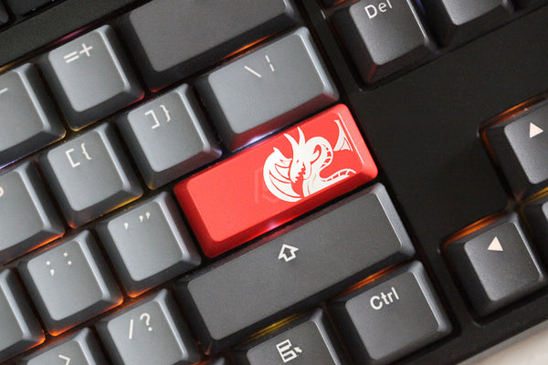 Novelty Shine Through Keycaps ABS Etched dragon red for custom mechanical keyboard enter 2.25u - KPrepublic