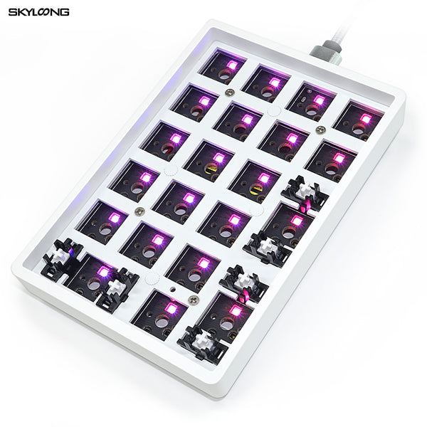 gk21s gk21 hot swappable blue tooth bt dual mode pcb Custom Mechanical Keyboard Numpad Kit rgb smd switch leds type c usb port