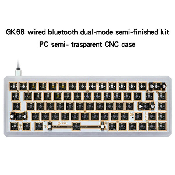 gk68xs hot swappable bluetooth dual mode Custom Mechanical Keyboard rgb type c