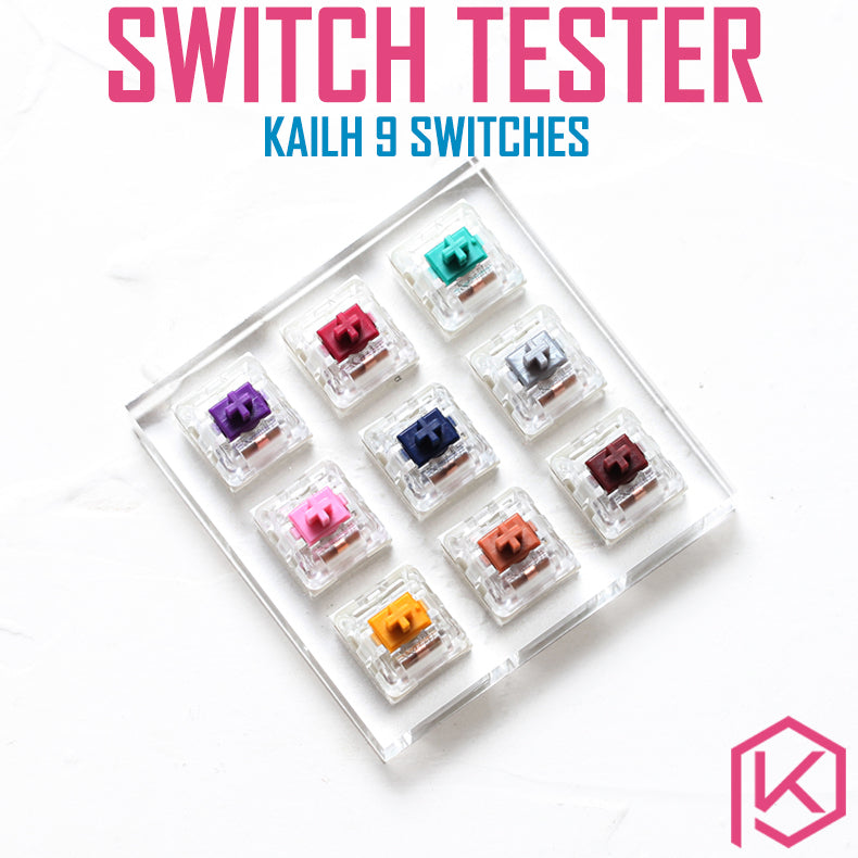 9 switch switches tester with acrylic base blank keycaps for mechanica –  KPrepublic