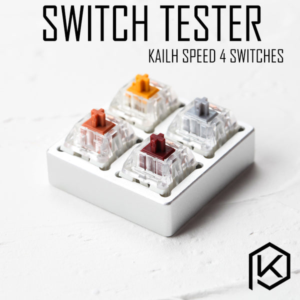 aluminum Switch Tester 2X2 kailh speed switches bronze copper gold golden silver RGB SMD - KPrepublic