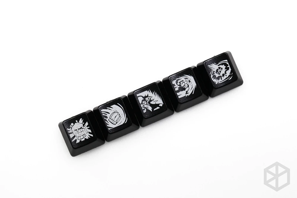 Novelty Shine Through Keycaps ABS Etched, Shine-Through lol black red r2 hero skill Kassadin Rumble Gragas Ophela