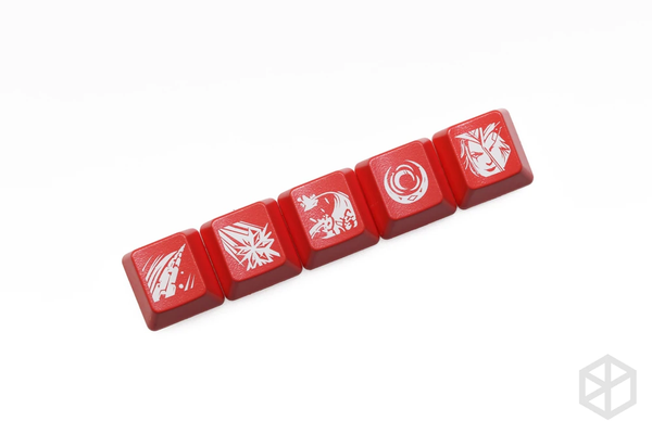 Novelty Shine Through Keycaps ABS Etched lol black red r2 hero skill Evelynn Team