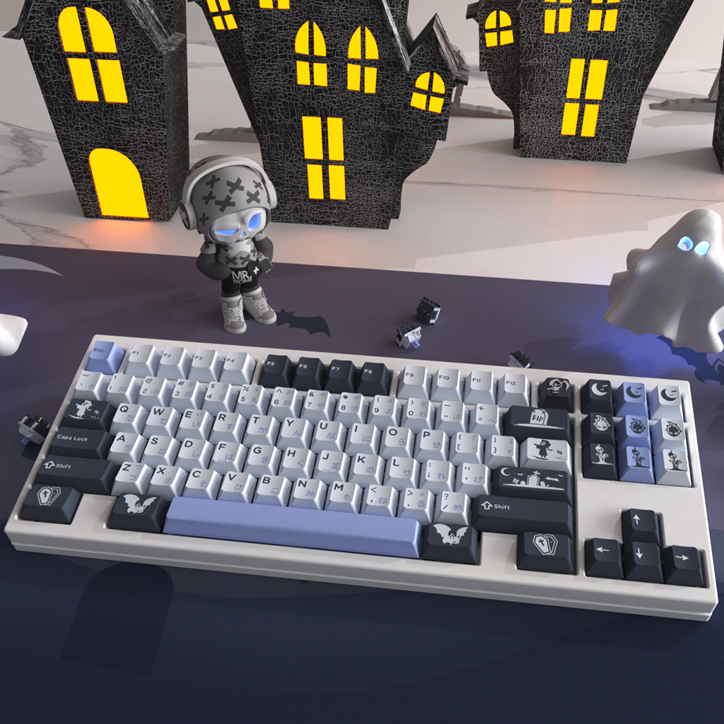 [GBEXTRAS] Domikey x ZERO-G Midnight Cherry Profile ABS Keycaps Double ...