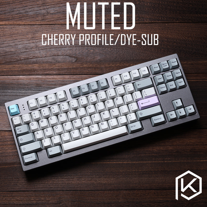 muted colorway 169 Cherry profile Dye Sub Keycap Set thick PBT plastic –  KPrepublic