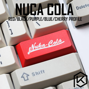 Novelty cherry profile dip dye sculpture pbt keycap for mechanical keyboard laser etched legend nuca cola enter black red blue - KPrepublic