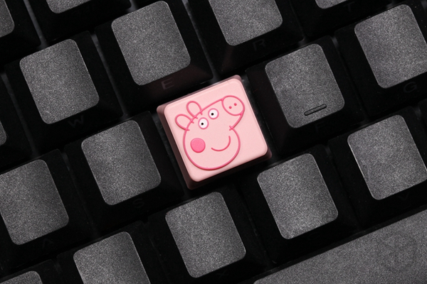 YouthCC  peppa pig pink resin artisan novelty keycap