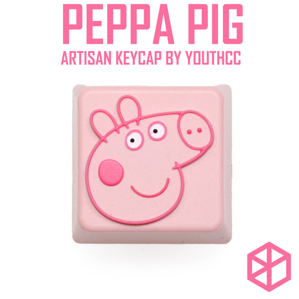 YouthCC  peppa pig pink resin artisan novelty keycap