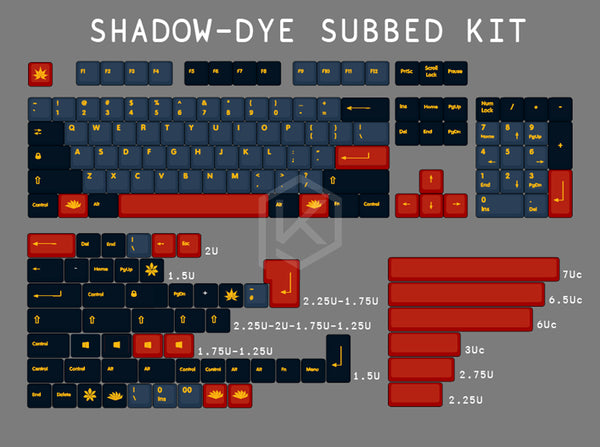 [CLOSED] ][GB] Shadow dye subbed thick PBT keycaps set 60 75 80 96 minila XD mechanical keyboards Free shipping - KPrepublic