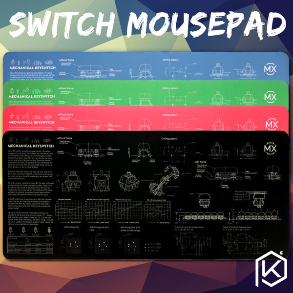 Mechanical keyboard Switch Mousepad cherry 900 400 4 mm non Stitched Edges Soft/Rubber High quality - KPrepublic