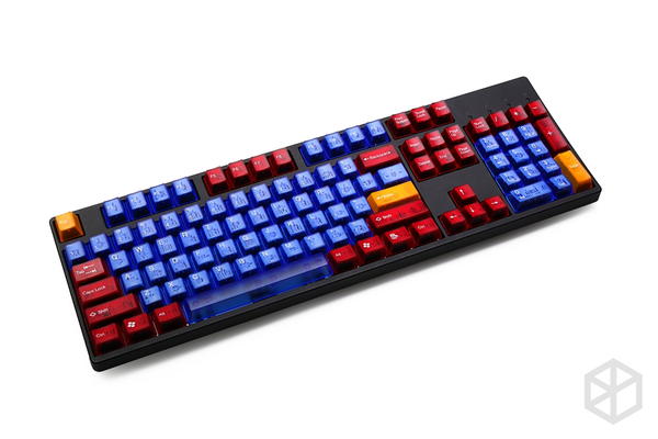 taihao cubic abs double shot keycaps for gaming mechanical keyboard color of blue yellow orange red 1.75 shift stepped capslock