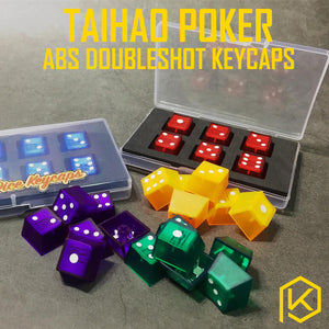 taihao transparent cubic abs doubleshot keycaps for diy gaming mechanical keyboard poker 6 keys keycap high quality - KPrepublic