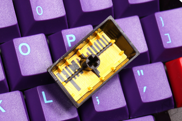 taihao cubic abs doubleshot cubic keycaps for diy gaming mechanical keyboard purple brown yellow with 1.75 shift for 104 ansi