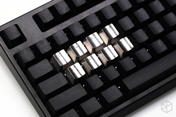 teamwolf stainless steel MX Keycap silver color metal keycap for mechanical keyboard gaming key qwer asdf light through back lit