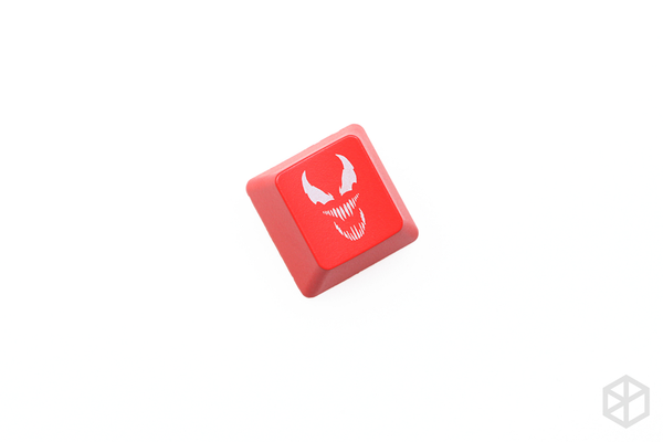 Novelty Shine Through Keycaps ABS Etched, Shine-Through venom superhero black red custom mechanical keyboard esc r4