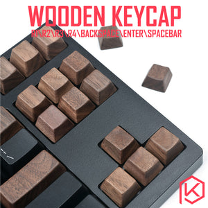wooden keycaps wood keycap r1 r2 r3 r4 backspace enter spacebar arrow key wasd for 87 tkl 104 ansi xd64 xd75 xd96 xd84 cospad - KPrepublic